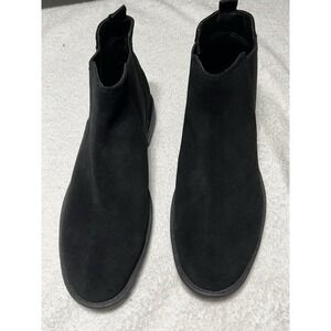 Steve Madden Men's Suede Pull On Boots Black 10.5